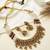 Rajwadi plated pearl bandhai necklace set 