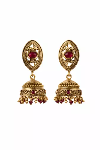 Rajwadi plated pearl bandhai necklace set 