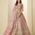 Pink Art Silk Semi Stitched Lehenga Choli with Heavy Embroidery Work
