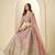 Pink Art Silk Semi Stitched Lehenga Choli with Heavy Embroidery Work