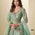 Sea Green Art Silk Semi Stitched Lehenga Choli with Heavy Embroidery Work