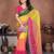 heavy georgette silk saree with embroidered blouse