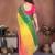 heavy georgette silk saree with embroidered blouse