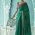 Green glass tissue embroidery & sequence work designer saree