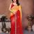 heavy georgette silk saree with embroidered blouse