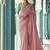 Peach glass tissue embroidery & sequence work designer saree