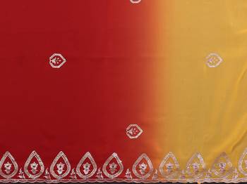  georgette silk blend saree with embroidered blouse 4