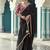 Black glass tissue embroidery & sequence work designer saree