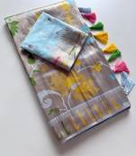 Sky Blue Color Paithani Jari Weaving Tissue Viscose Saree