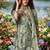 olive green printed silk co-ord set for day outings