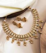 Antique finish multicolor bandhai necklace set