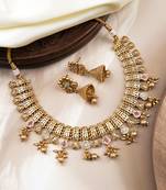 Antique finish mint bandhai necklace set