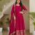 Designer vichitra silk gown with dupatta