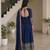 Designer vichitra silk gown with dupatta