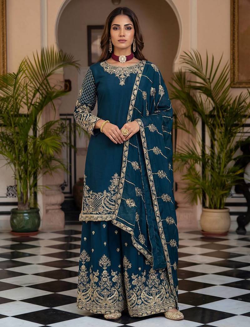 Designer ready to wear salwar suit dupatta for women
