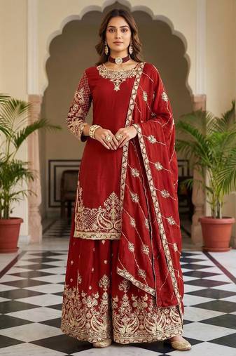 Designer ready to wear salwar suit dupatta for women