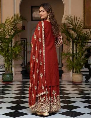 Designer ready to wear salwar suit dupatta for women 2