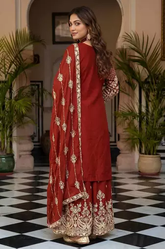Designer ready to wear salwar suit dupatta for women