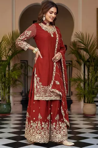 Designer ready to wear salwar suit dupatta for women