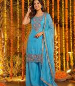 Designer ready to wear salwar suit dupatta for women
