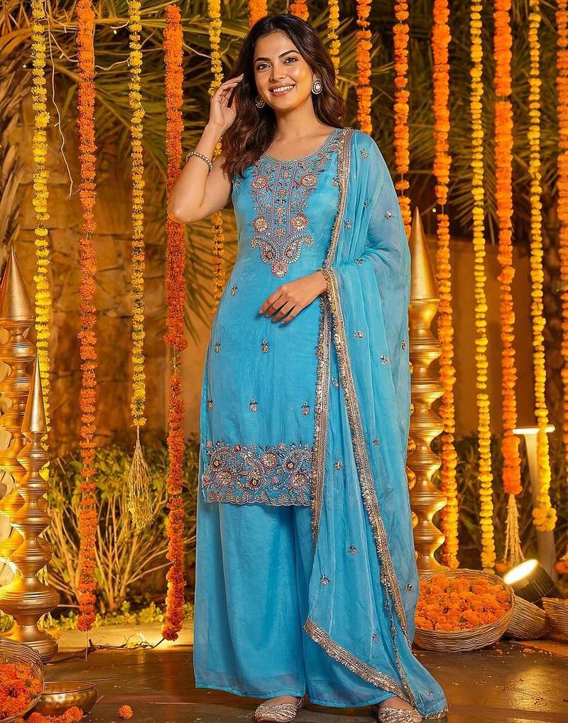 Designer ready to wear salwar suit dupatta for women