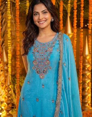 Designer ready to wear salwar suit dupatta for women 4