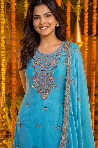Designer ready to wear salwar suit dupatta for women