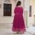 Faux georgette gown with dupatta