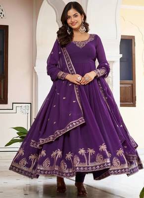 Faux georgettegown with dupatta 2