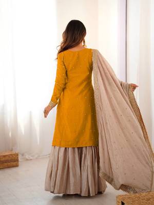 Designer ready to wear sharara suit dupatta for women 2