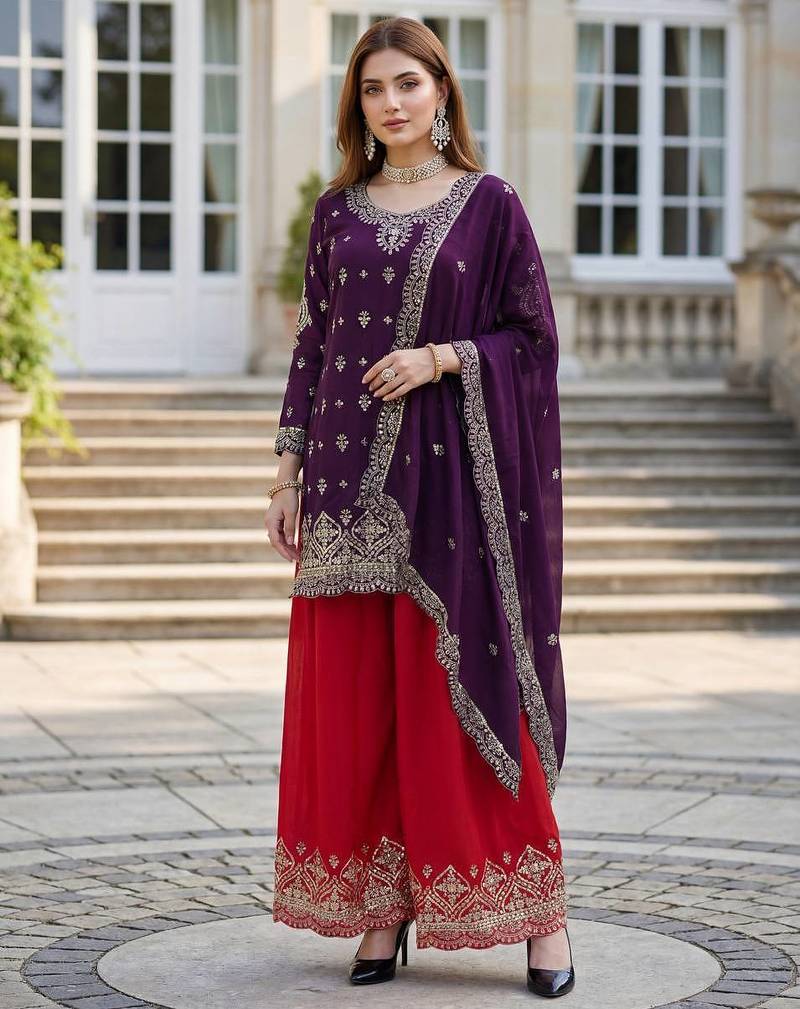 Designer ready to wear salwar suit dupatta for women