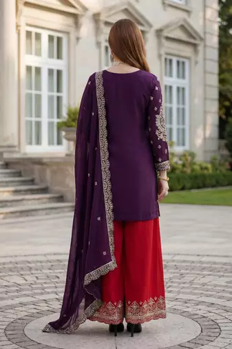 Designer ready to wear salwar suit dupatta for women