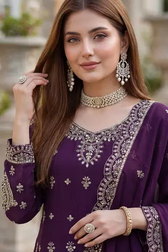 Designer ready to wear salwar suit dupatta for women