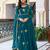 Faux georgette gown with dupatta