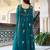 Faux georgette gown with dupatta