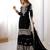 Black Faux Georgette Embroidery Sharara Set