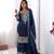 Blue Faux Georgette Embroidery Sharara Set
