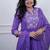 Lavender Color Beautiful Cotton Fabric Kurti Set