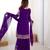 Purple Faux Georgette Embroidery Sharara Set