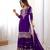 Purple Faux Georgette Embroidery Sharara Set