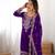 Purple Faux Georgette Embroidery Sharara Set