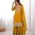 Yellow Faux Georgette Embroidery Sharara Set