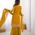 Yellow Faux Georgette Embroidery Sharara Set