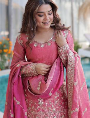 pink ready-made top-sharara-dupatta 2