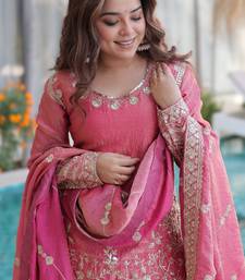 pink designer ready-made top-sharara-dupatta