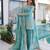 blue designer ready-made top-sharara-dupatta set