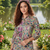 multicolor printed silk co-ord set for casual outings