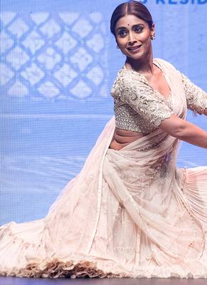 Cream Embroidered Silk Lehenga Set 1