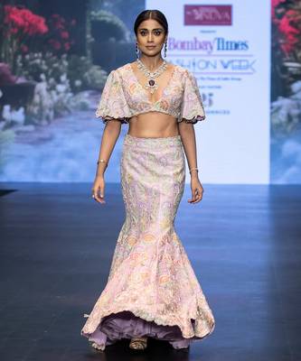 Lavender Embroidered Silk Lehenga Set 2