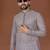 grey lucknowi silk straight kurta